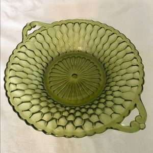 Vintage Federal green relish serving plate